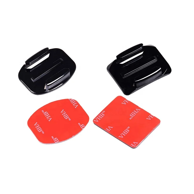 

Factory wholesale Outdoor Sports Flat Curved Mount with 3M Adhesive Sticker Pads for Gopro Camera Accessories, Balck & red