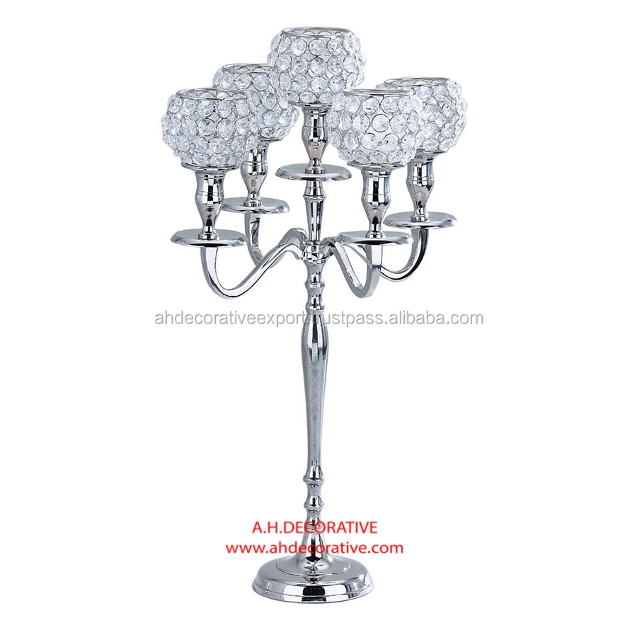 Brass Antique Candelabra 7 Candle Holder For Wedding Dinning Table