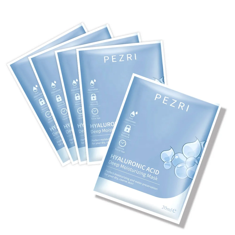 

Wholesale hyaluronic acid deep moisturizing facial mask for America, White color