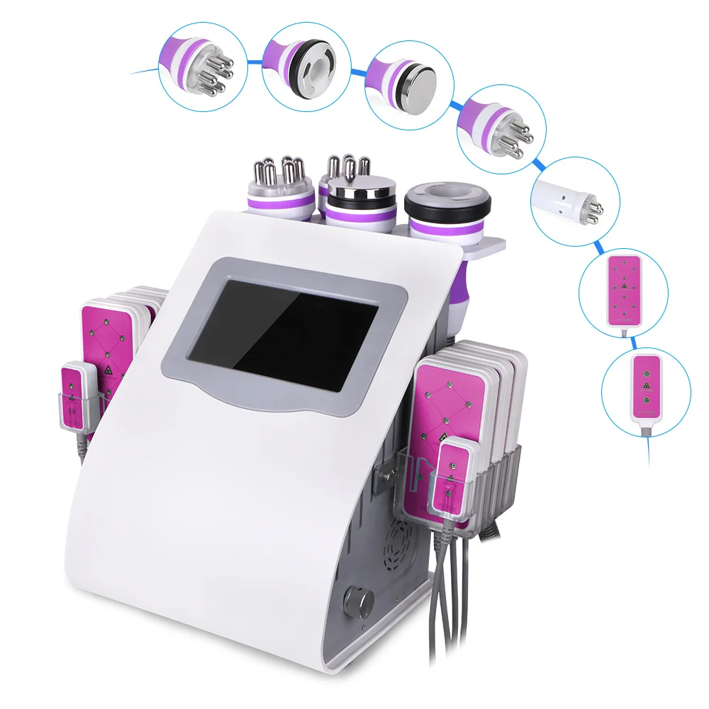 

Promotion 6IN1 Ultrasound Ultrasonic RF Vacuum Slimming Machine Fat Loss Contour Manufacturer Offer