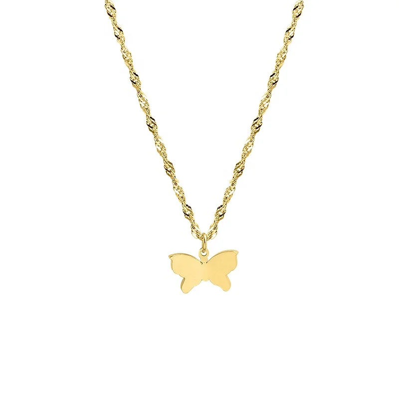 

Necklaces For Women New Trend Vintage Stainless Steel Butterfly Necklace