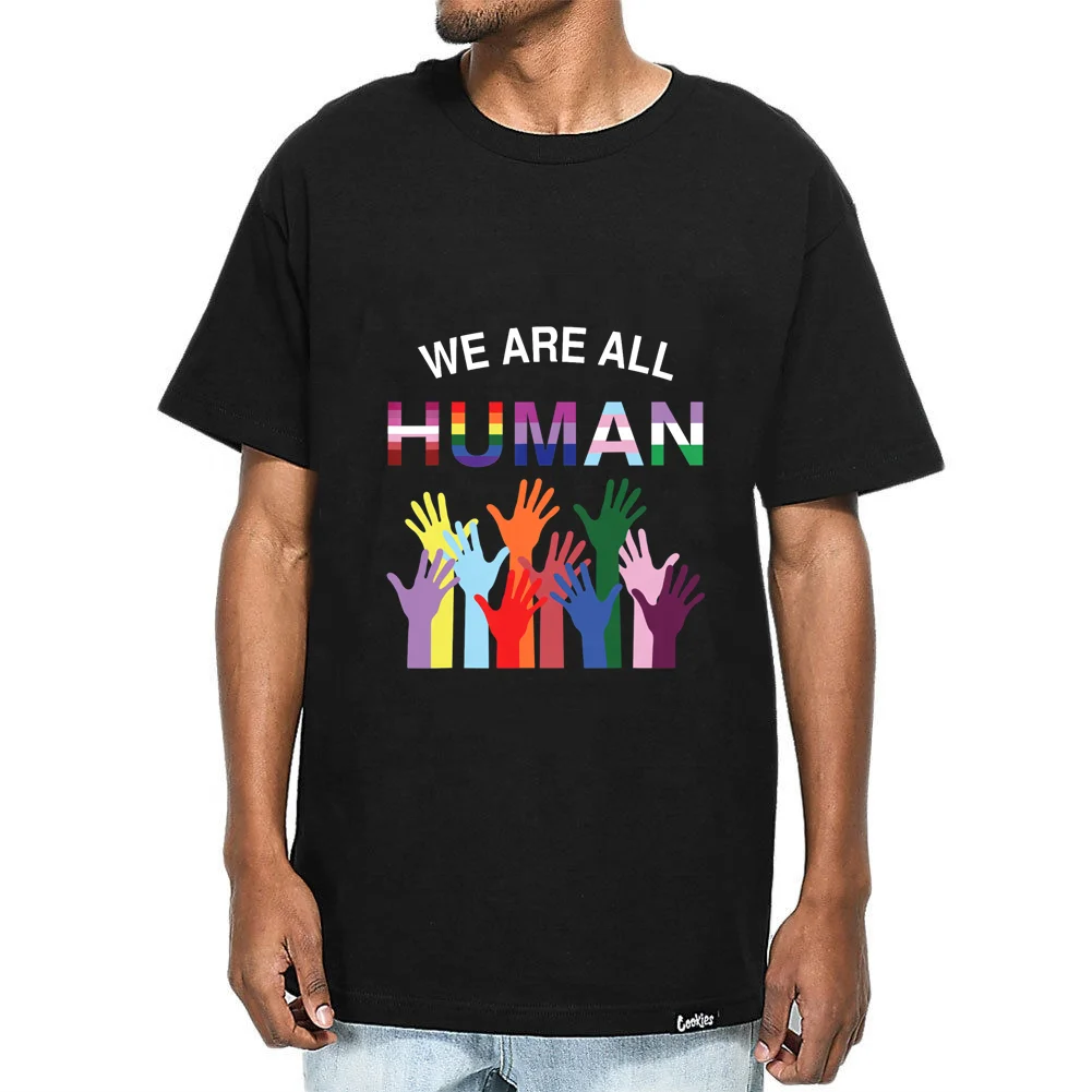 

Wholesale Pride Lgbt Lesbian Rainbow ECG Print Men/women T Shirt Unisex Summer Cotton Male T-shirt Harajuku Couple Clothes, Picture shows