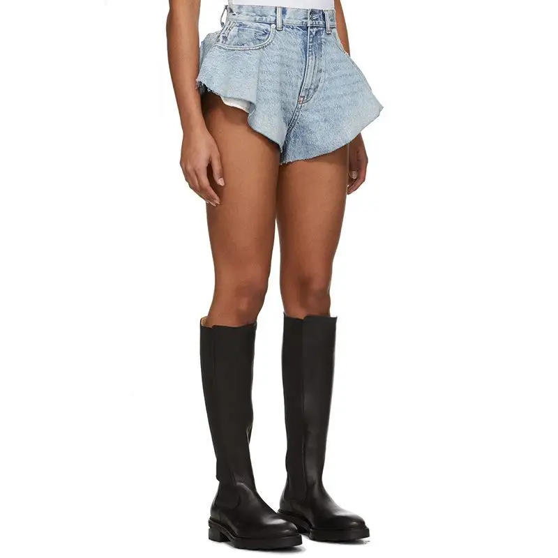 

Women Summer Fashion 2021 High Waist Flared Short Pants Jeans Shorts