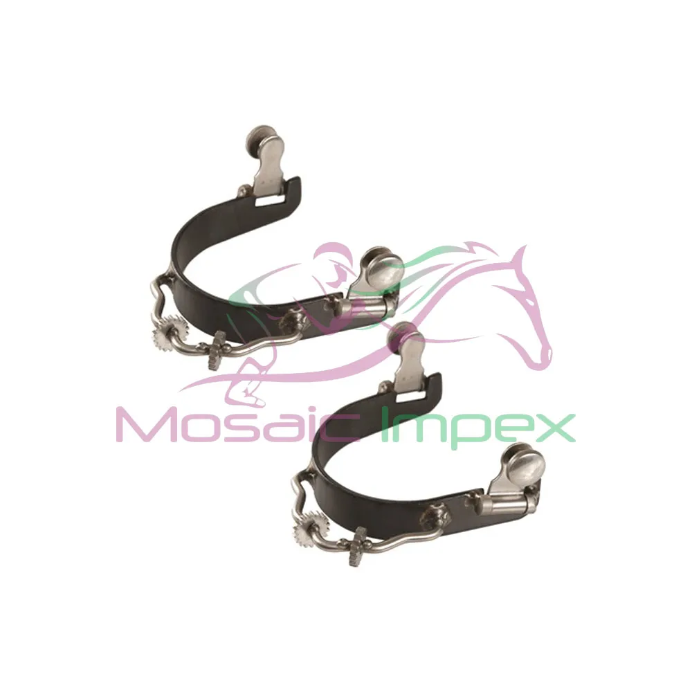 Classic Western Horse Spur With Engraved Design Stainless Steel Horse