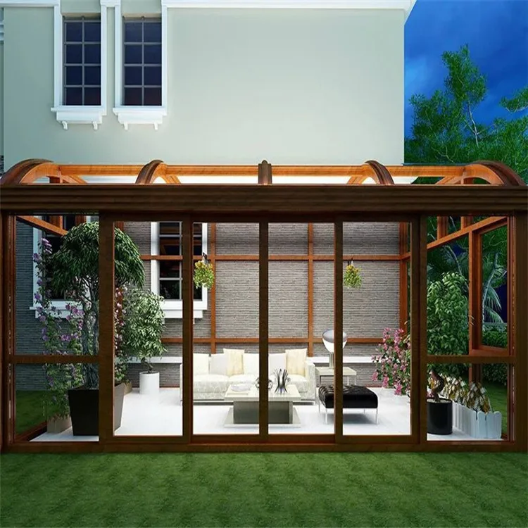 New High Profile Free Standing Insulated Glass Veranda Sunroom Roof