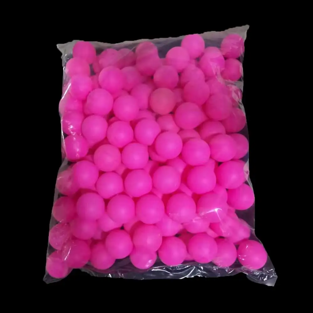 

wholesale pink color 40mm seamless ping pong custom printed matted surface ping pong ball for beer pon, Customized color