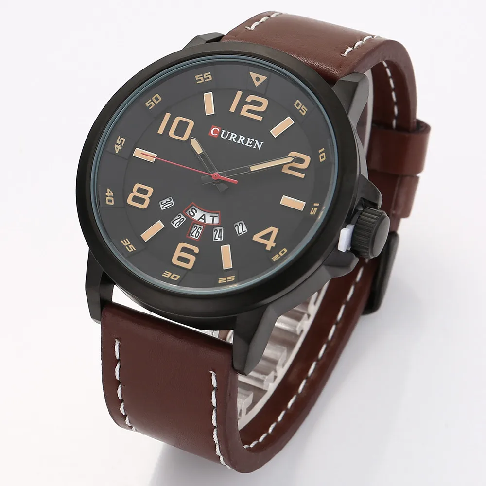 

CURREN 8240 mens watches luxury quartz watch waterproof sport watches leather relogio masculino