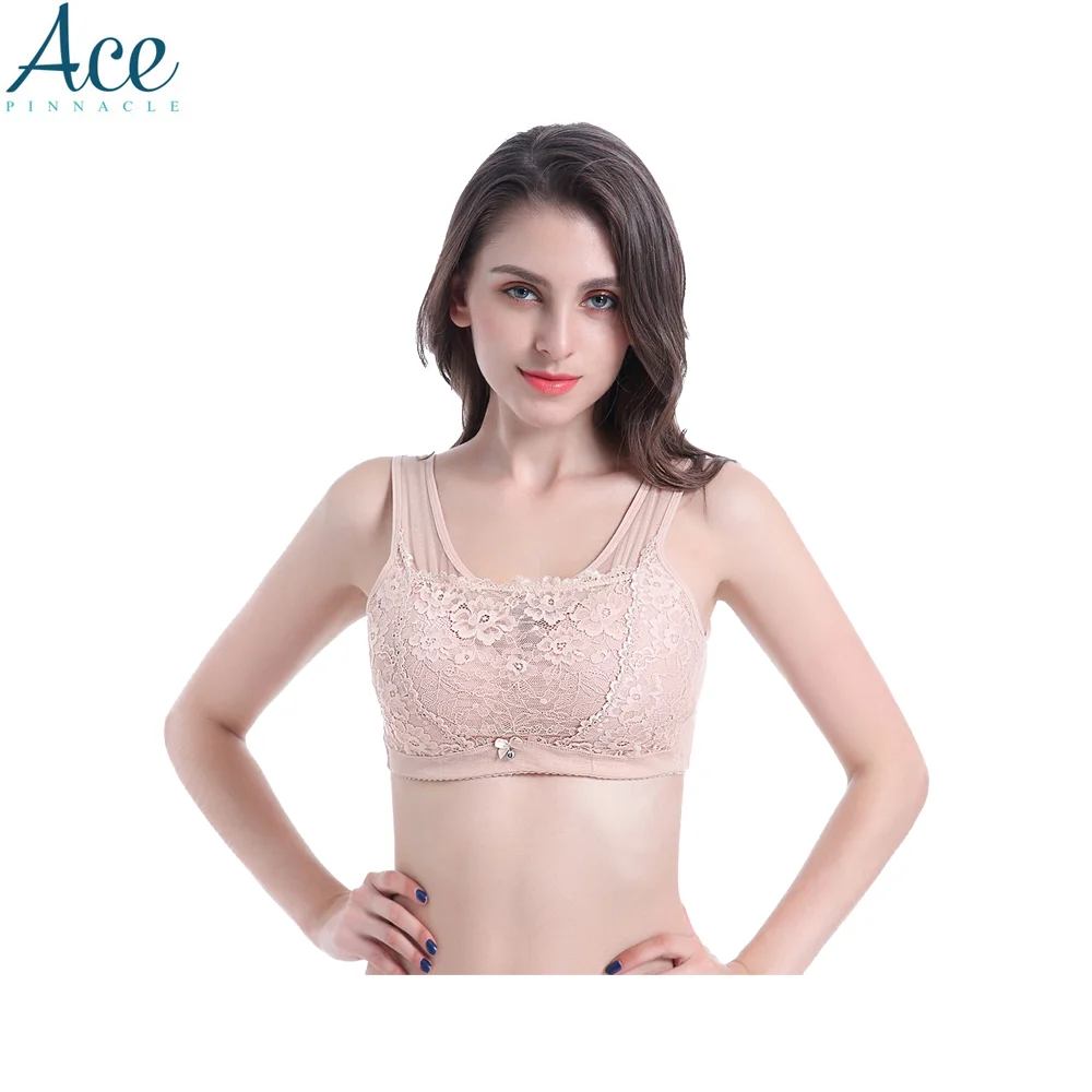 

High quality charm DL-004 After surgery Mastectomy bra with pocket, Skin/black