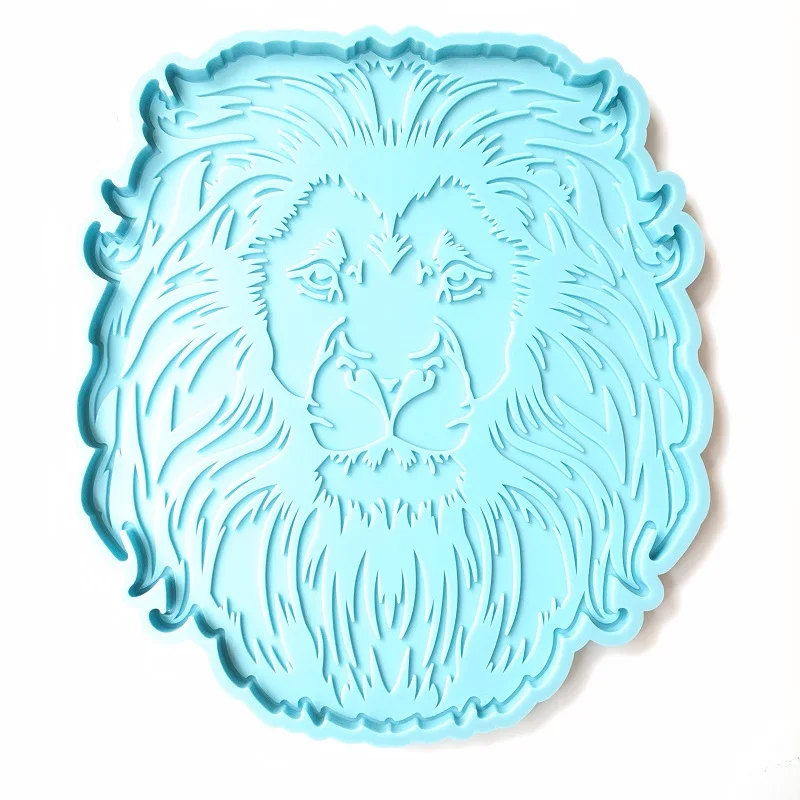 

Afro Lion Tray Mould Epoxy Casting Silicone Lions Coaster Mold Mat TOOL