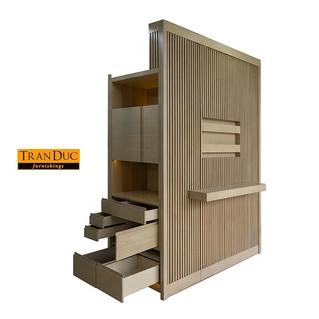 
Large TV unit with cabinet and drawers for hotel bedroom furniture set 5 star 