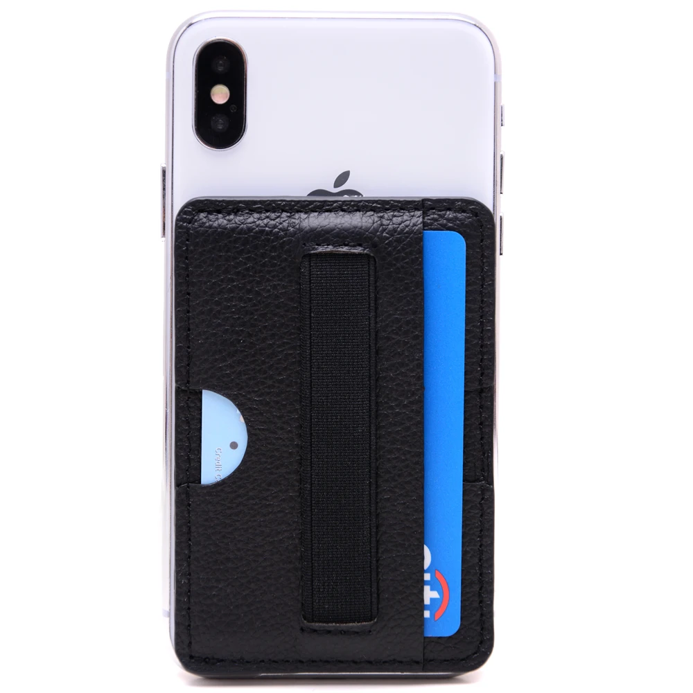 

3M Sticker Slim Elastic Leather Credit Card ID Holder Wallet for iPhone 12