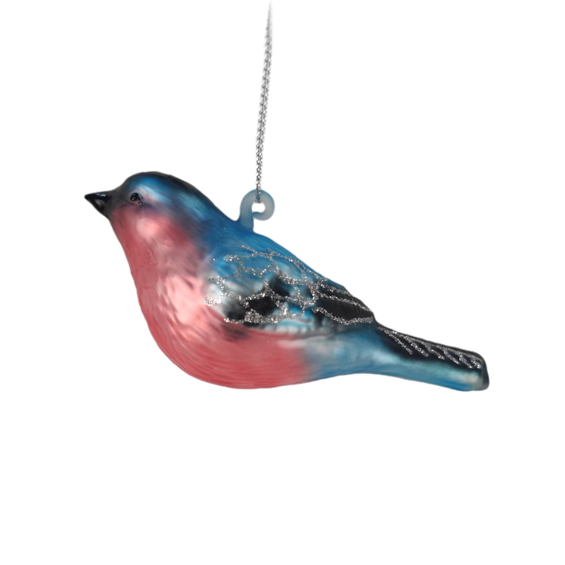 
red and blue hanging glass decoration bird figurine for spring  (1700003283913)