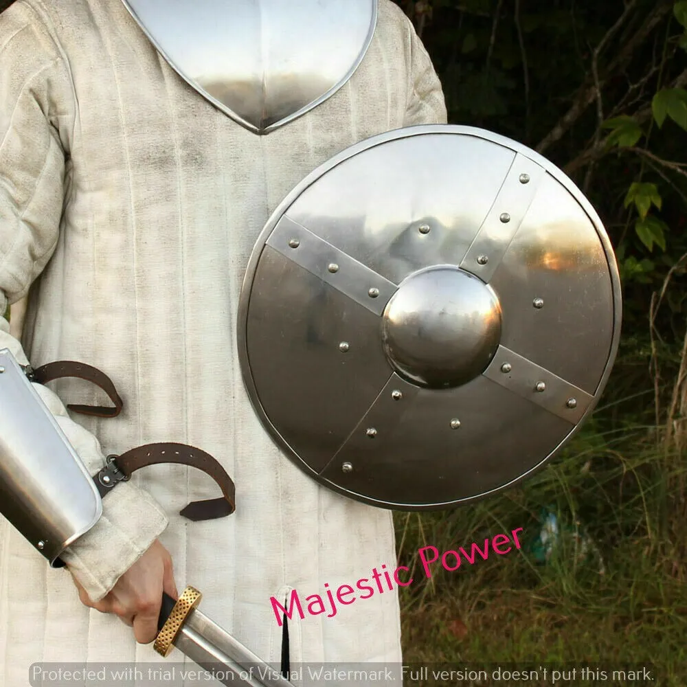 Battle Ready Medieval Buckler 14 Gauge Functional Steel Shield 