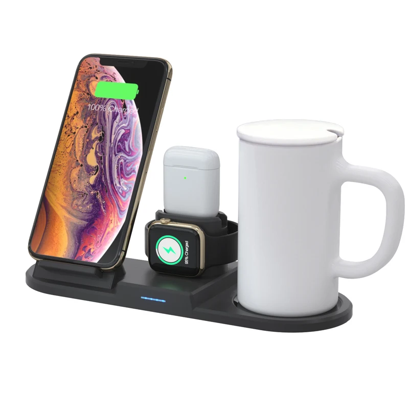

Fast Qi Wireless Charger for Samsung with Intelligent Thermostat Warmer Mug Charging Dock Watch 4 3 2 1 for iPhone