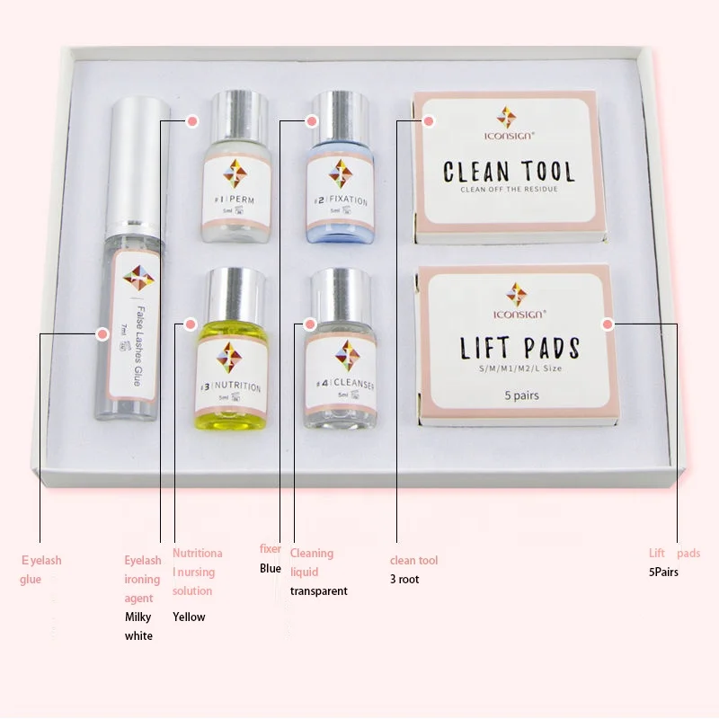 

professional eyelash lifting kit and tint Wholesale 5 minutes lash lift eyelash perming and brow lamination, Natural color