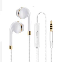 

Earphone wholesale Wired Super Bass 3.5mm Colorful Headset Earbud with Microphone Hands Free for Samsung iphone xiaomi