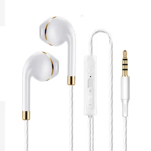 Earphone wholesale Wired Super Bass 3.5mm  Colorful Headset Earbud with Microphone Hands Free for Samsung iphone xiaomi