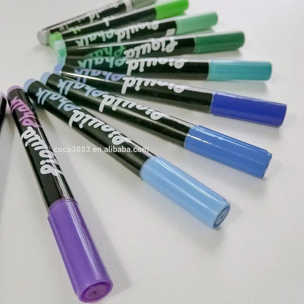 

High quality 5.0 mm Bullet tip Assorted Neon color Glass Chalk Marker