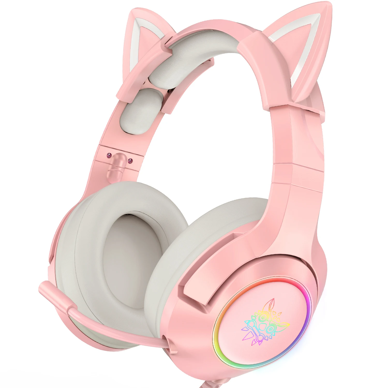 

ONIKUMA K9 Cute Cat Ears Headphones Usb Rgb Gaming Pink Headset For Girl