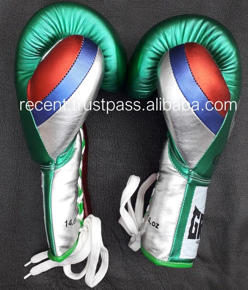 
Metallic Pearl leather Custom Made Boxing Gloves 