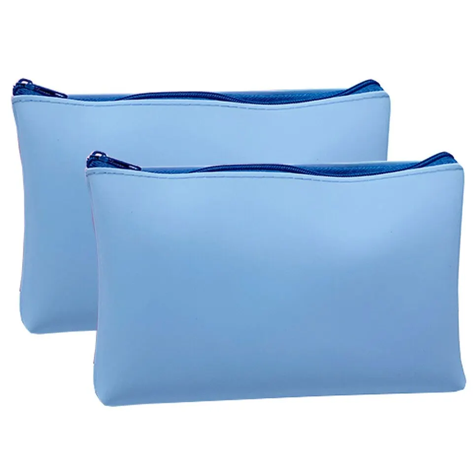 

DLSEALS Cosmetic bag silicone bag cosmetic bag, Blue, yellow, pink, or custom