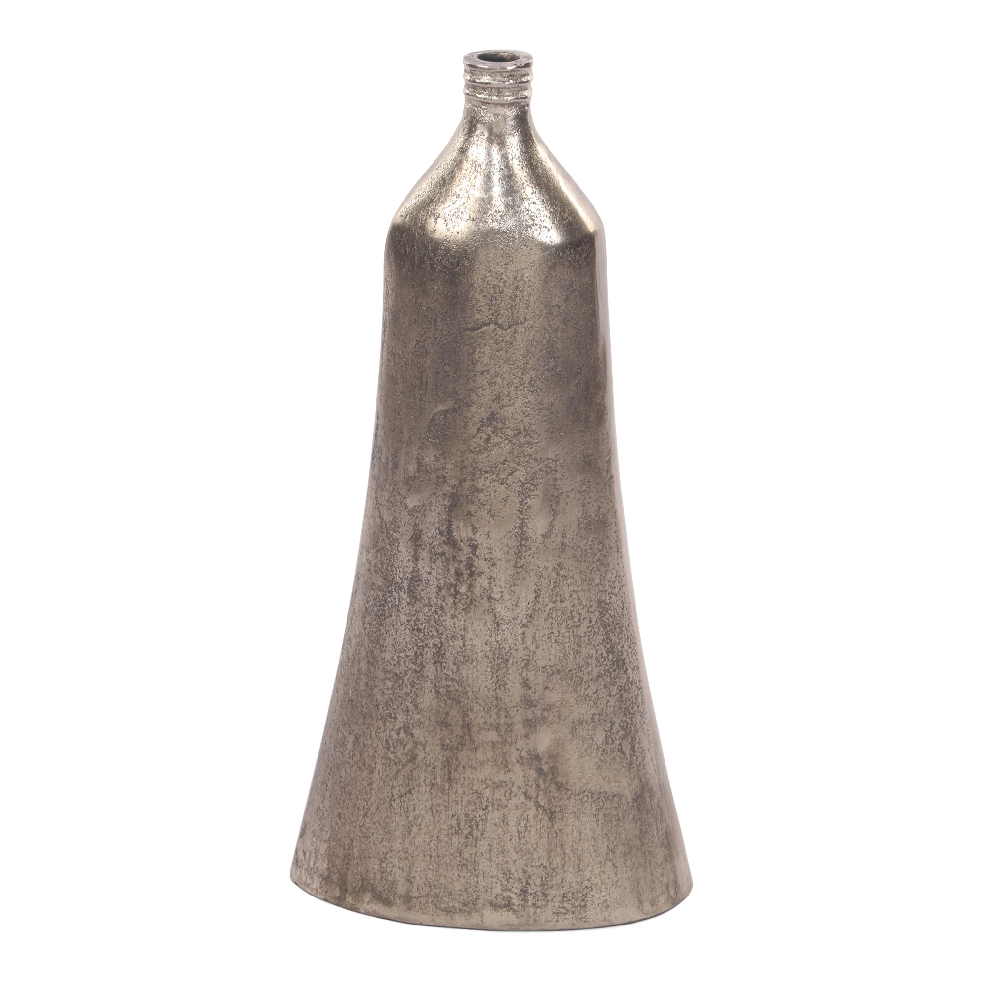 

CANTEEN VASE NICKELSLIVER cast-aluminum vase is modeled after an old canteen and given an authentic