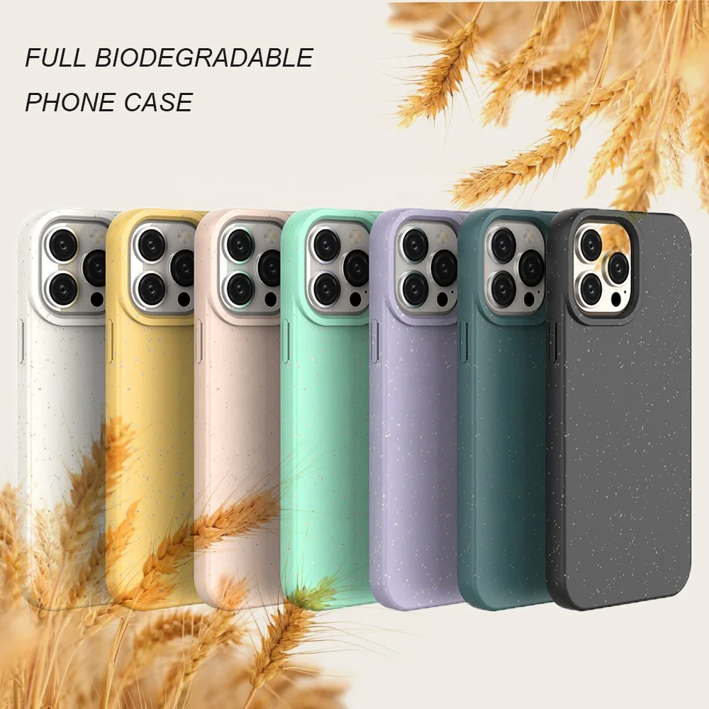 

New arrival sustainable material phone cover case eco friendly biodegradable mobile phone case for iphone 13, Many color are available