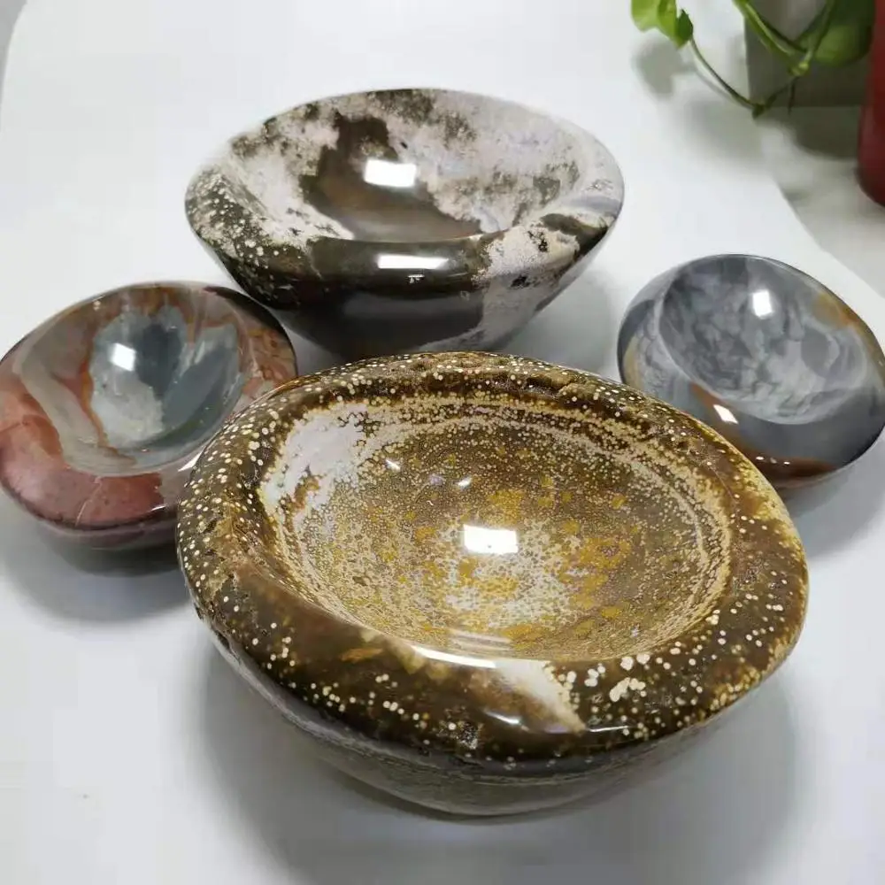 
Wholesale Natural Ocean Jasper Quartz gemstone Bowl For Decoration 