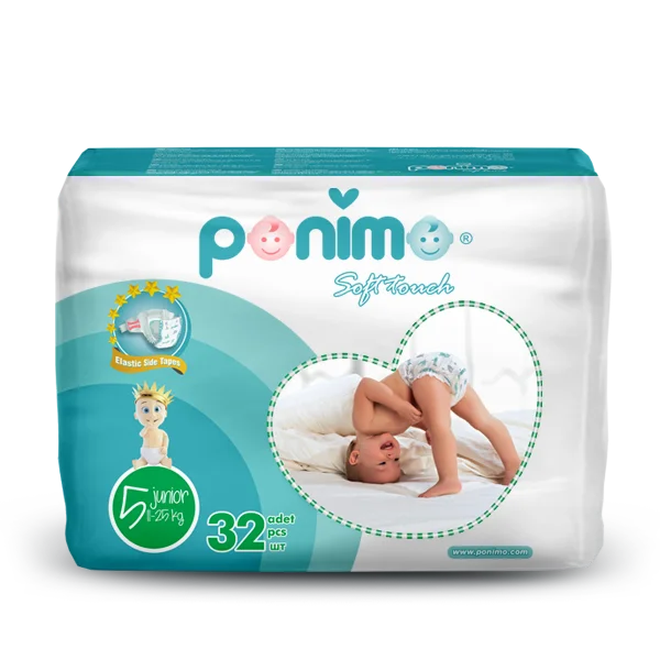 
Ponimo Soft Touch No:5 ( Junior ) High Quality Baby Diapers Turkey 