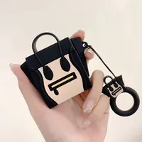 

Luxury New Fashion Women Lady Hand Bag Purse Silicone Case for Airpods 1 2 Protective Cover