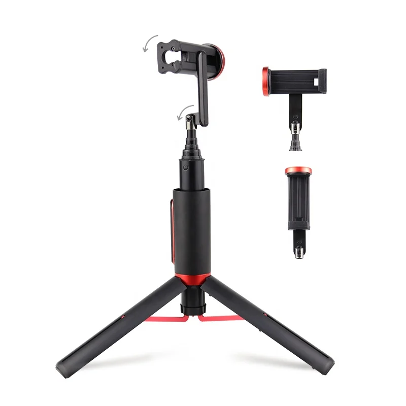 

High Quality Good Price Outdoor Small Waterproof Rotating Gimbal Selfie Stick For Sale, Black
