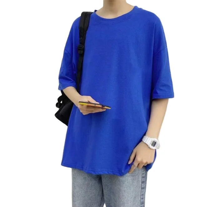

2021 Hideyoshi Pure Color Loose Casual Oversized Men's All-match T-shirt Apparel