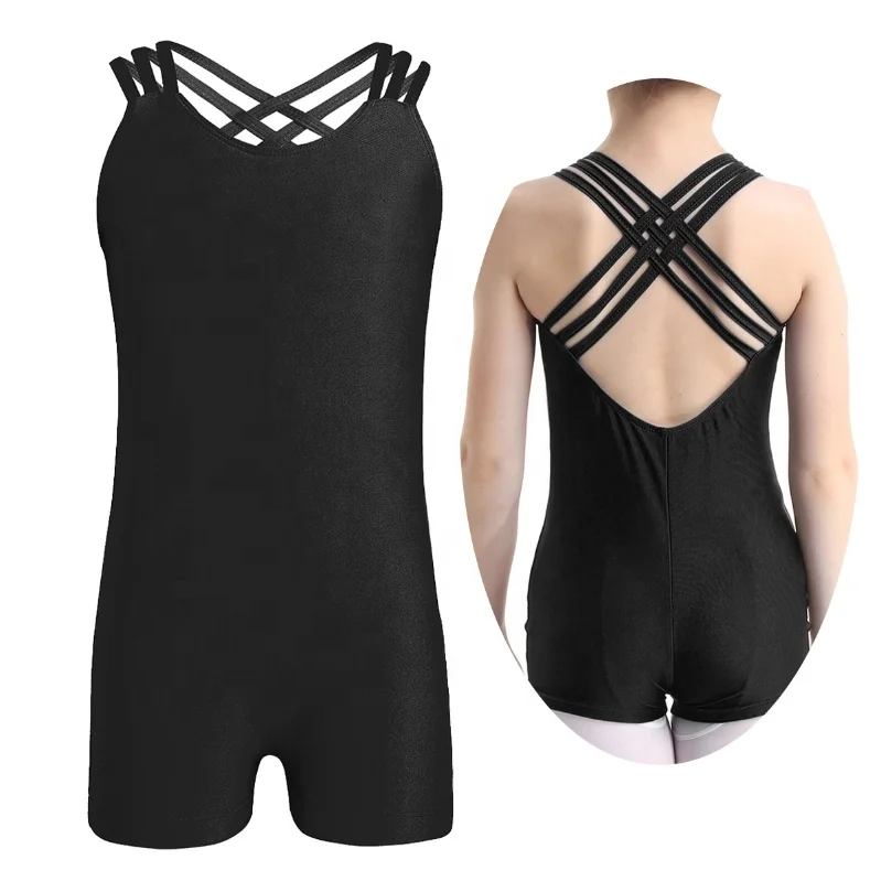 

Kids Girls Sleeveless Strappy Ballet Dance Gymnastics Leotard Jumpsuit