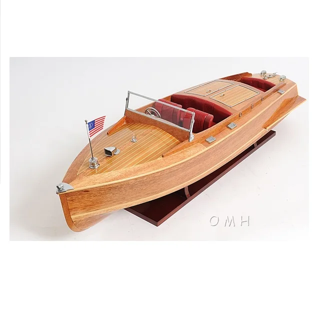 Wooden Fishing boat model, 6 sets