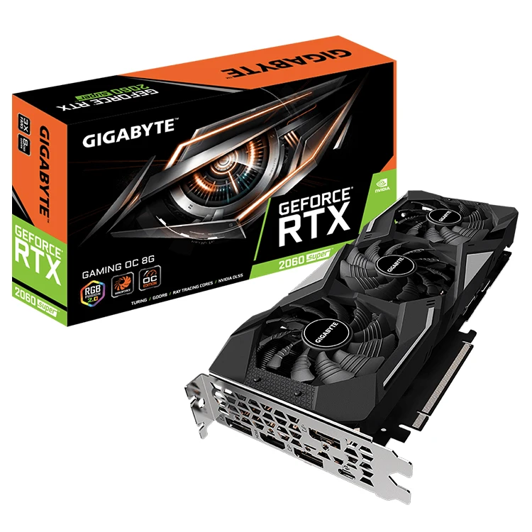 

GIGABYTE NVIDIA GeForce RTX 2060 SUPER GAMING OC 8G with 4 Copper Heat Pipes Direct Touch GPU Video Card (GV-N206SGAMING OC-8GC)