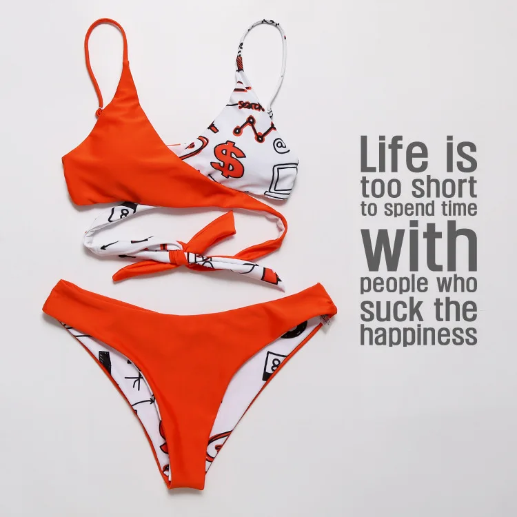 

Women Sexy Brazilian Bikini Set Push Up Halter Beach Swimwear Swimsuit Bathing Suits, Flower