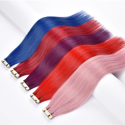 

Tape In Colored Hair Extension Professional Tape Ins Virgin Human Glue Kinky Hair Extension Wholesale Vendors Samples Factory