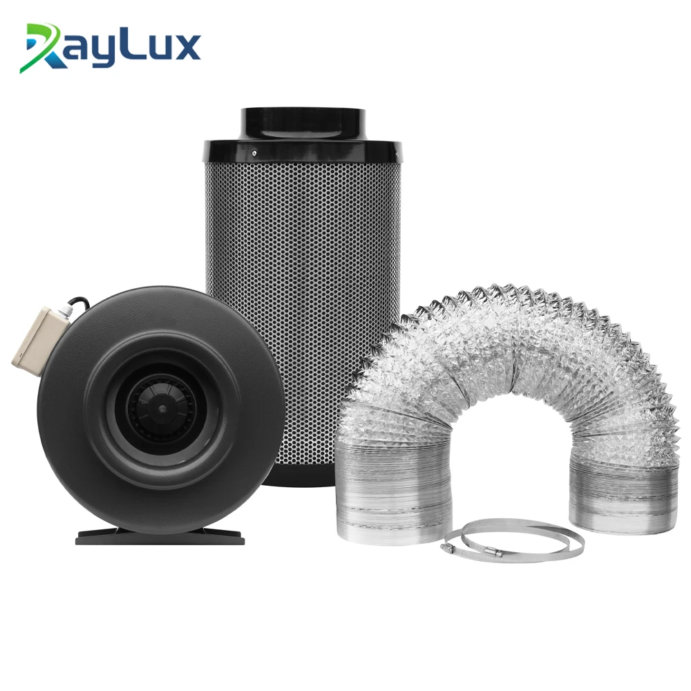

Factory Direct Supply Air Carbon Filters 6Inch 412 CFM Fan Carbon Filter Ducting for grow tent Fan/Filter/Duct Combo