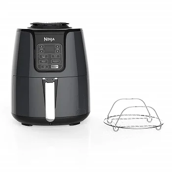 
2020 Latest-Ninja Air Fryer, 1550-Watt Programmable Base for Air Frying, Roasting, Reheating & Dehydrating with 4-Quart 
