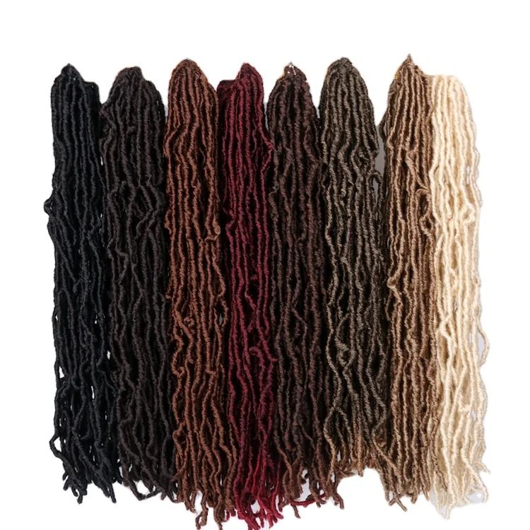 

Free Sample 613 Cheap 1B 36 Faux 18 Goddess Faux Crochet Hair Synthetic Soft 24 Inches Locs, #1b #4 #27 #30 #613 #bug#t27 #t30 #tbug #t30/27 #t30/613