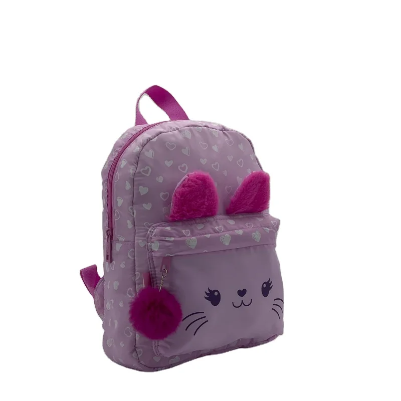

Wholesale 3D little cute animal soft plush baby kindergarten girl boy school bag, Pink / blue