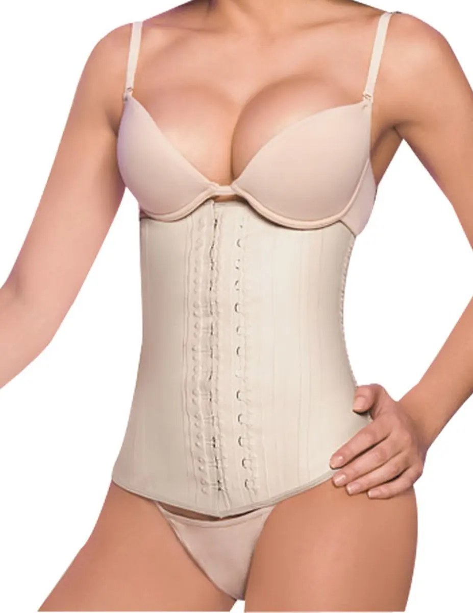 

Amazon Ebay Top Designs Plus Size 25 Steel Bones Women Latex Shapewear Cincher Vest 3 Hook and Eye Waist Trainer, Black, purple, green, rose