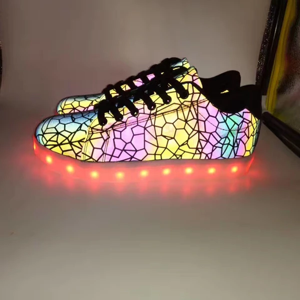 

Fashion Colorful Led Light Up Flashing Shoes Usb Charging Shoes Glowing In The Dark