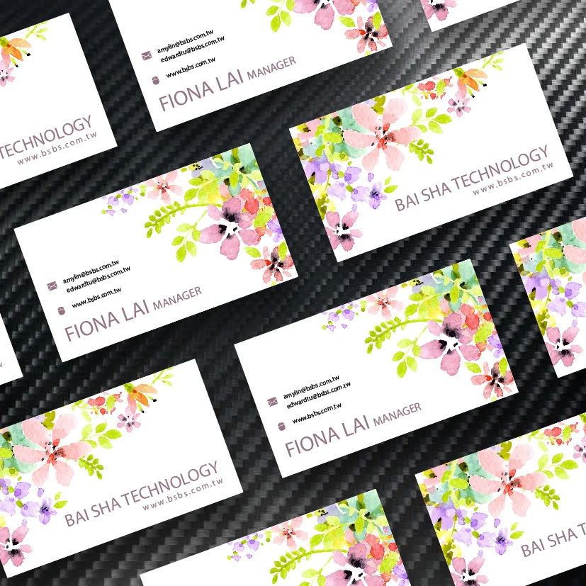 
Custom made Matte finished Paper Business card With UV Letter 