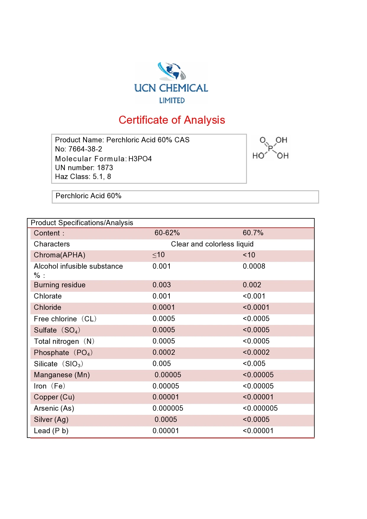 Asam Perklorat Buy Kualitas Tinggi Cas 7601 90 3 Impor Asam Perklorik Dengan Harga Terbaik Tinggi Qualty Impor Asam Perklorik Untuk Kelas Industri Harga Pabrik Impor Asam Perklorik Untuk Dijual Product On Alibaba Com