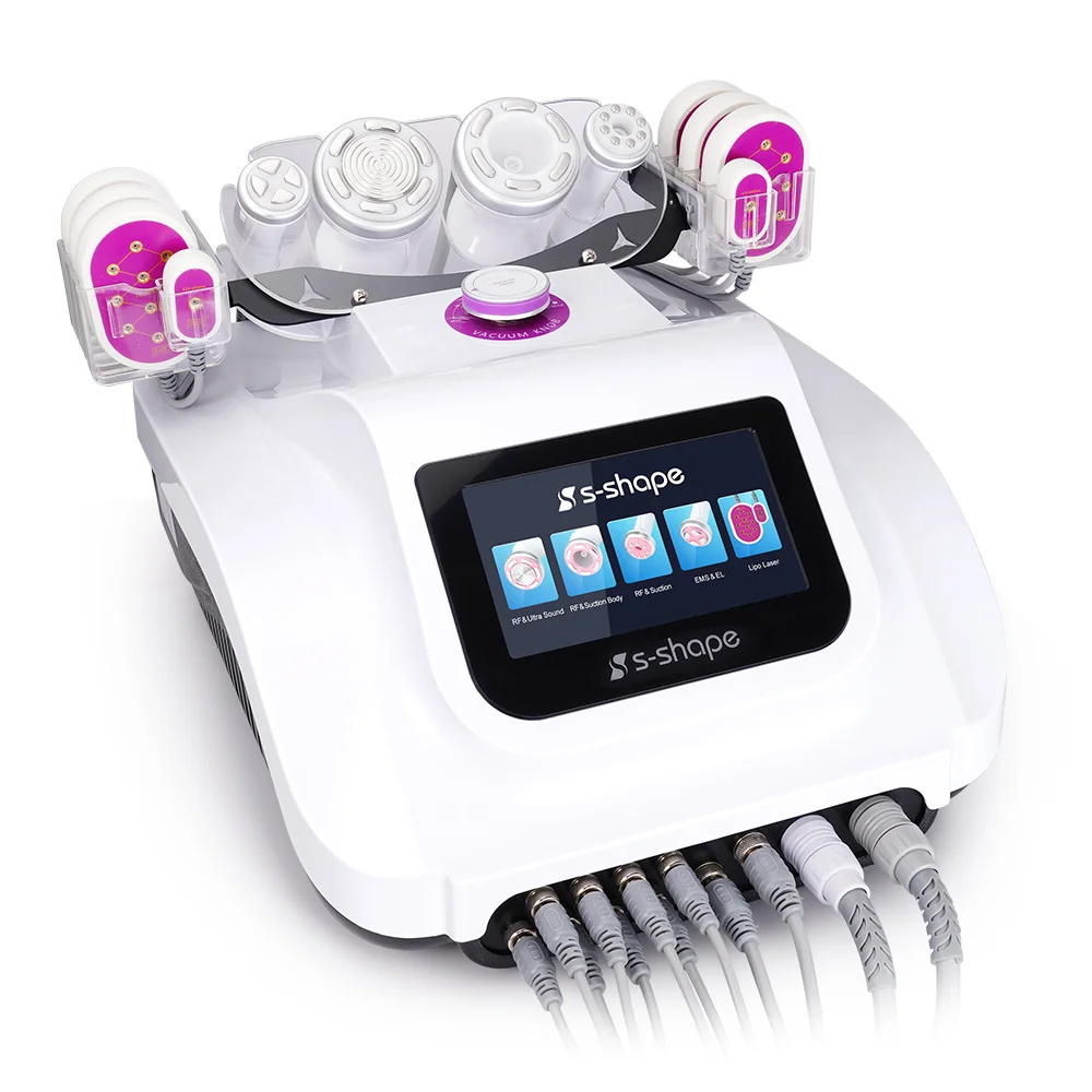 

6 in 1 Suction & RF Face Lifting and Tighten 30k Ultrasound Cavitation machine