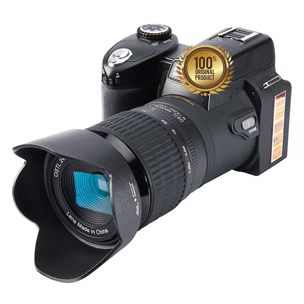 
New Version D7100 Digital Camera Support 33MP Auto Fo-cus 1080P HD Camcorder 24x Optical Zoom Tele-photo Lens+ Wide 