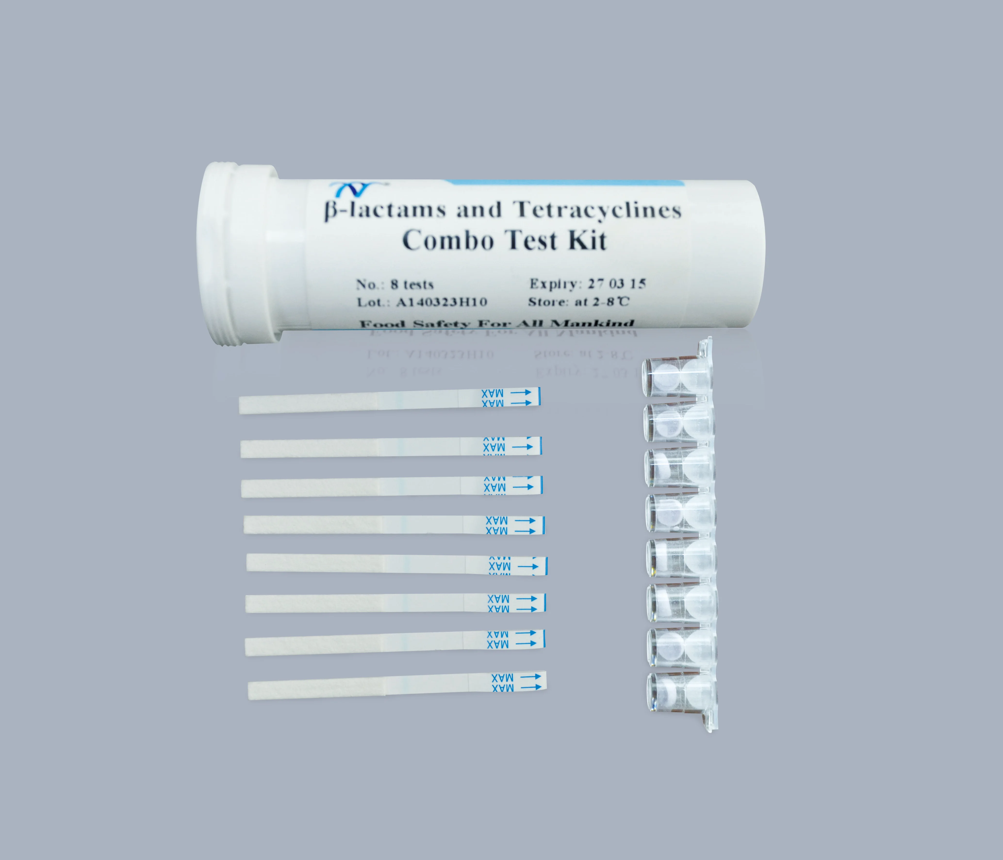 
Beijing Kwinbon 2 in 1 BT Milk safety test Beta lactam and tetracycline rapid test strip 