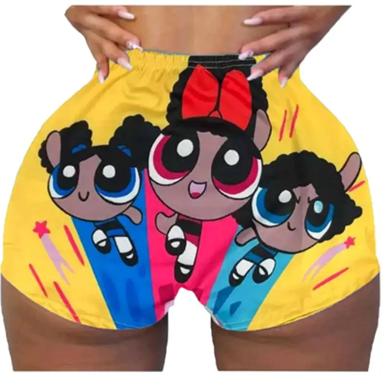 

2021 New Hot Selling Women Biker Sports Shorts Candy Colors Lovely Snack Shorts