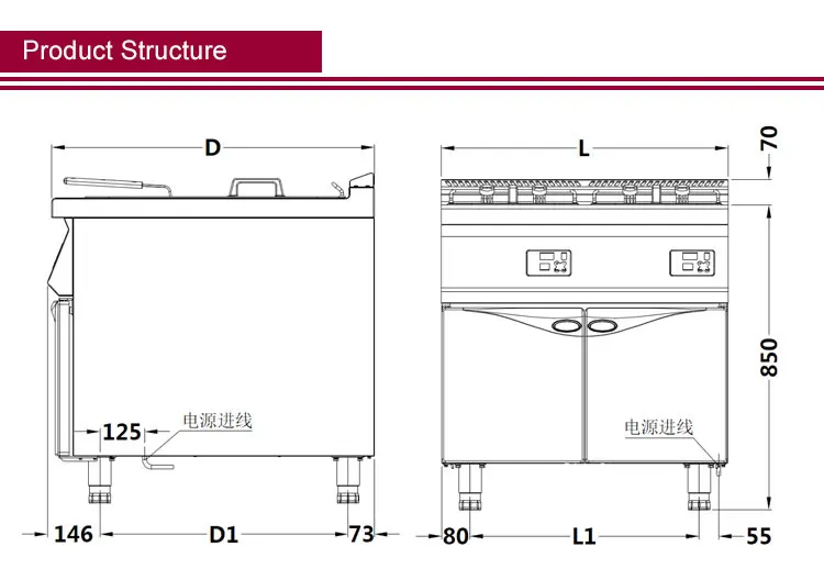 Fried duck/Electric Fryer/Counter Top/Twin-tank Oven